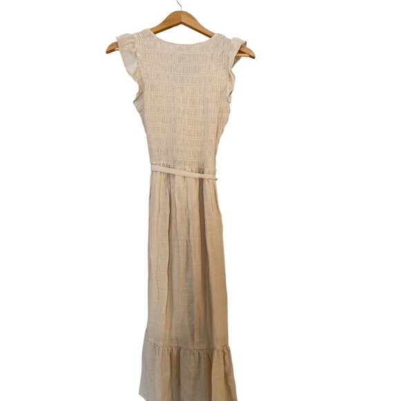 Luxology Sleeveless Smocked Bodice Long Dress S cottage core prairie coquette - Picture 6 of 12